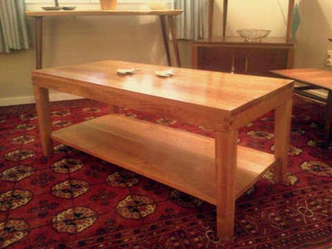 Handcrafted Rectangular Coffee Table Solid Cherry