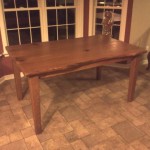 live edge oak dining table