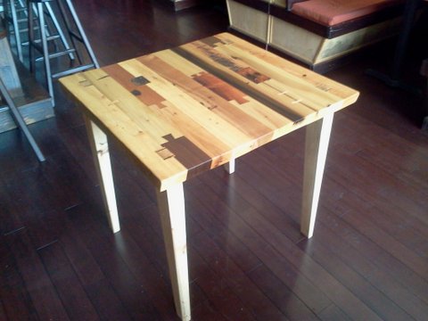 primitive modern handcrafted table