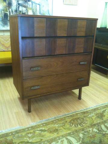 mid century modern dresser che chekerboard drawers