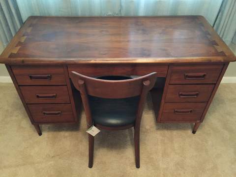 lane acclaim mid century kneehole desk