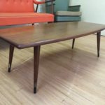 mid century surfboard table solid cherry