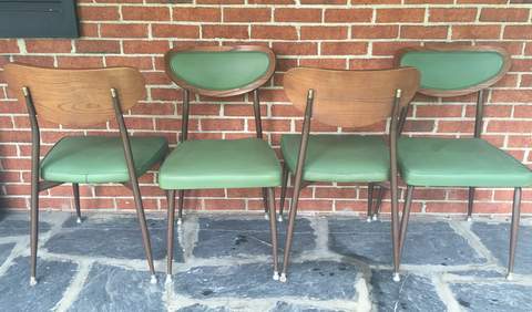 mid century 6 dining chairs