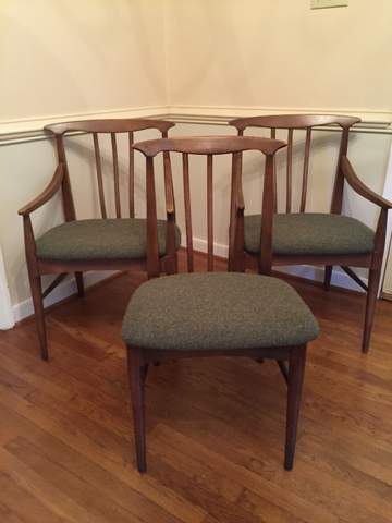 mid century modern elm dining chairs