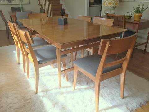 Mid Century Modern Dining Set By, Pulaski Dining Room Chairs