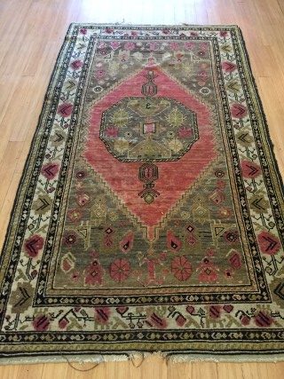 hand knkotted oriental area rug pink avocado