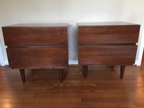 mid century modern american of martinsville nightstands with drawers