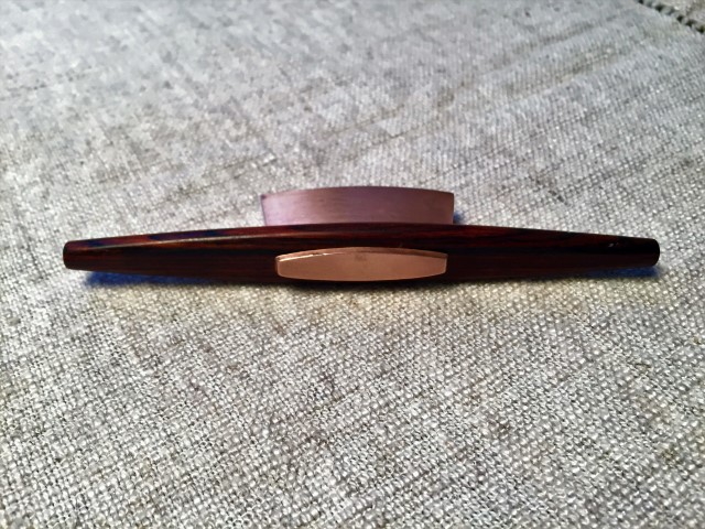 mid century modern copper rosewood drawer pull