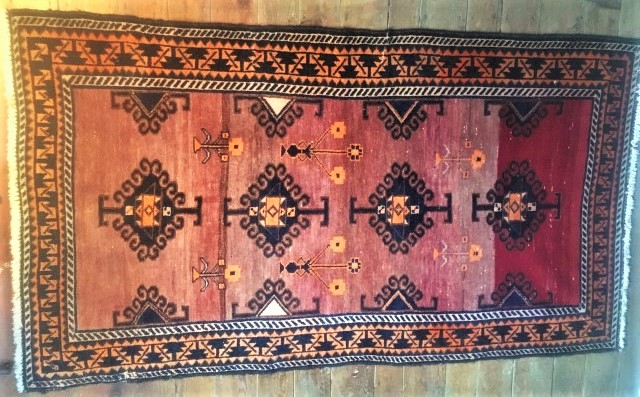 vintage persian tribal rug 4x8