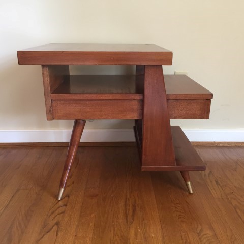 mid century modern end tables martinsville american triple tiered side epochfurnishings