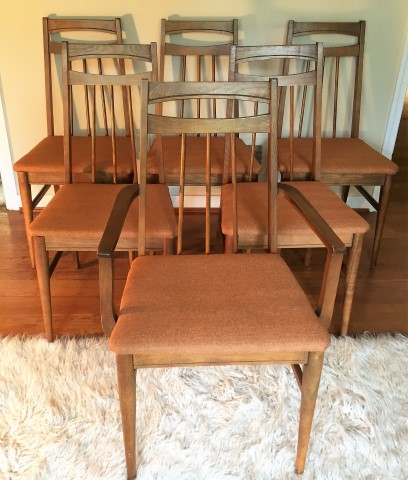 mid century modern danish style chairs newly upholstered