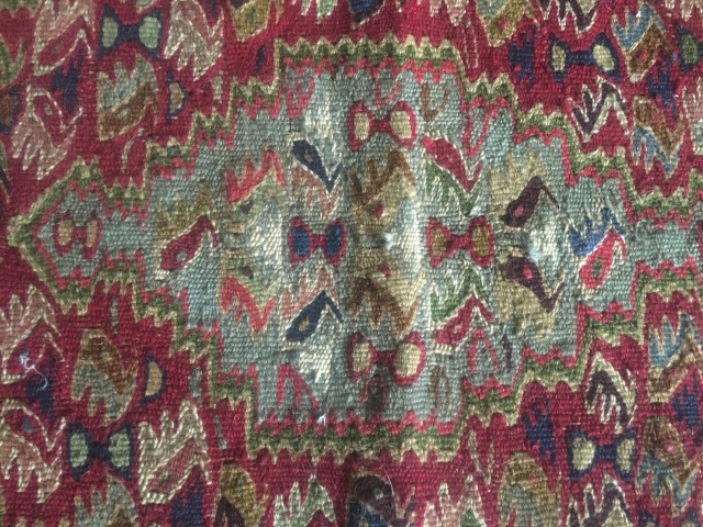 persian senneh kilim rug carpet single medallion