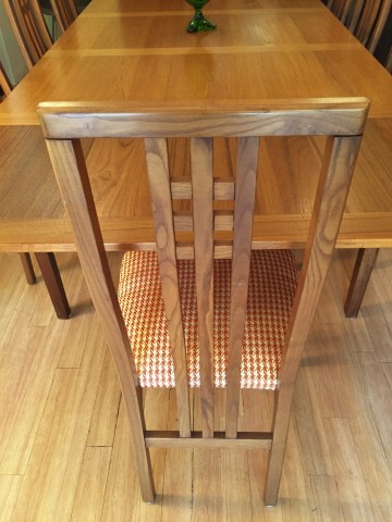 Danish Modern teak refectory table 8 Italian chairs