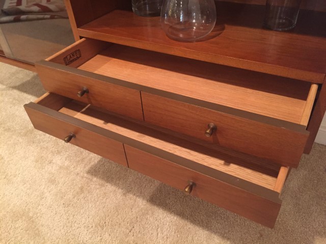 mid century modern display cabinet by Lane