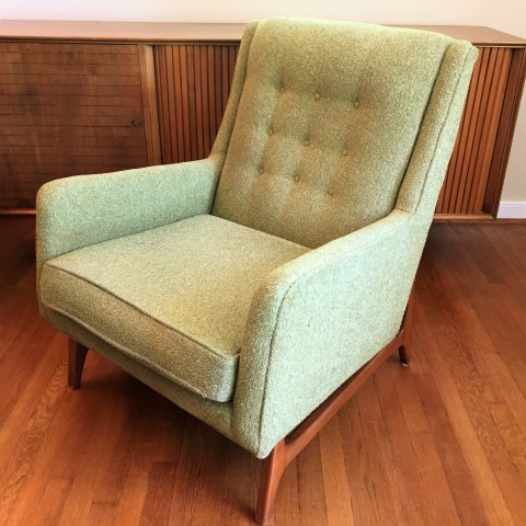 mid century modern upholstered armchair pearsall