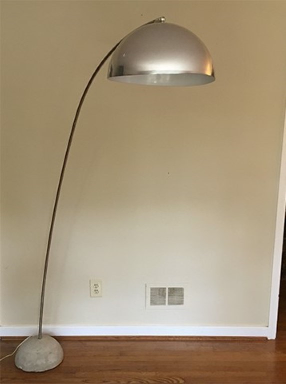 Mid Century Modern Chrome Arc Floor, Vintage Mid Century Arc Lamp