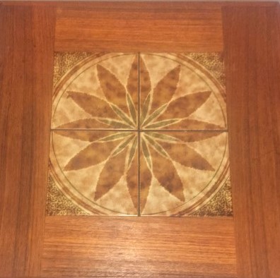 danish modern tile teak table