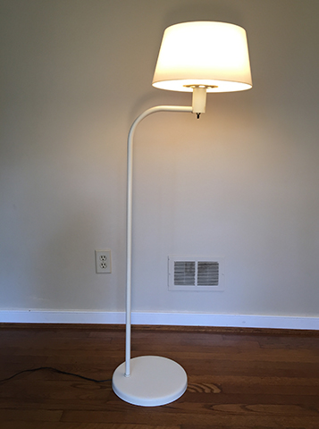 mid century modern lightolier floor lamp by Gerald Thurston