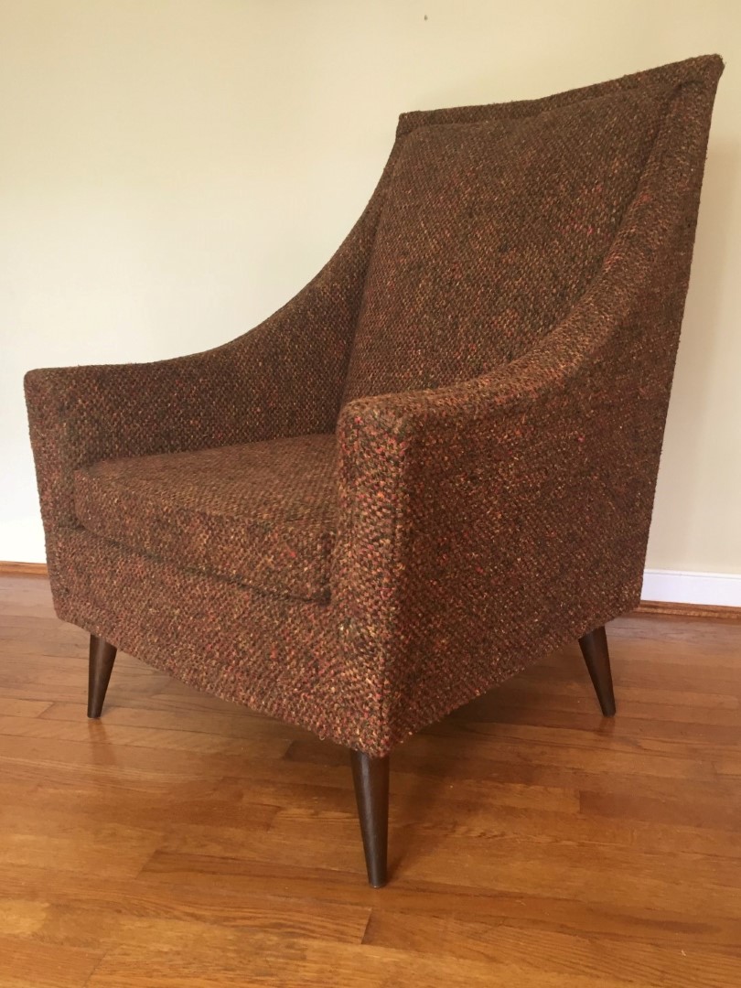 Mid Century Modern Pair of Upholstered Lounge Chairs - EPOCH