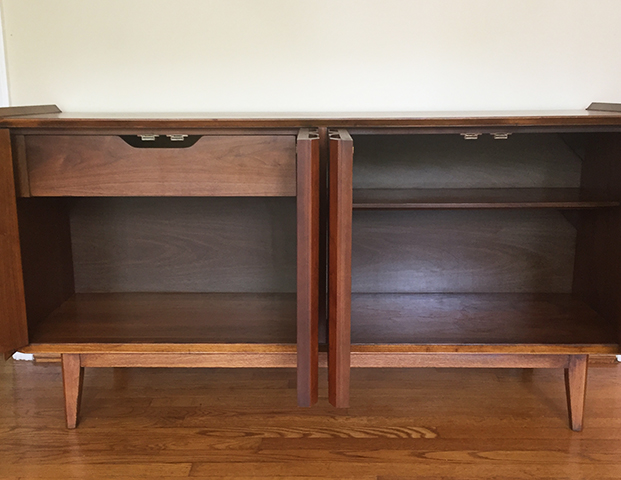vintage walnut credenza andre bus lane first edition