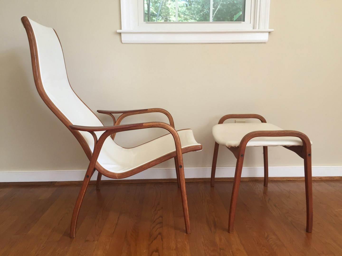 Lamino Chair and ottoman by Yngve Ekström for Swedese