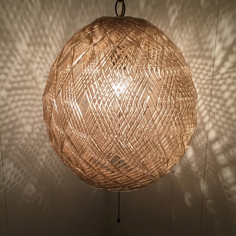 mid century modern acrylic swag spaghetti lamp