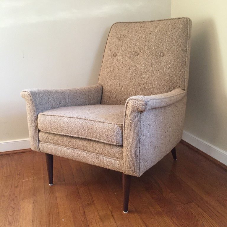 mid century modern upholstered lounge chair