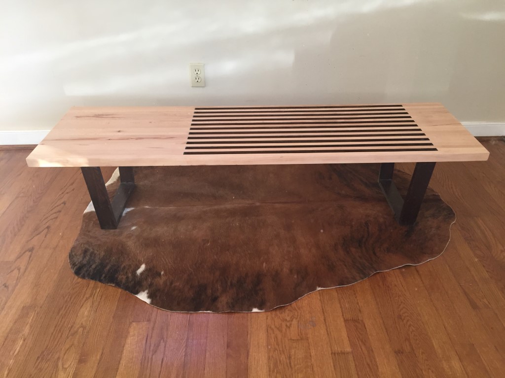vintage mid century bench coffee table george nelson