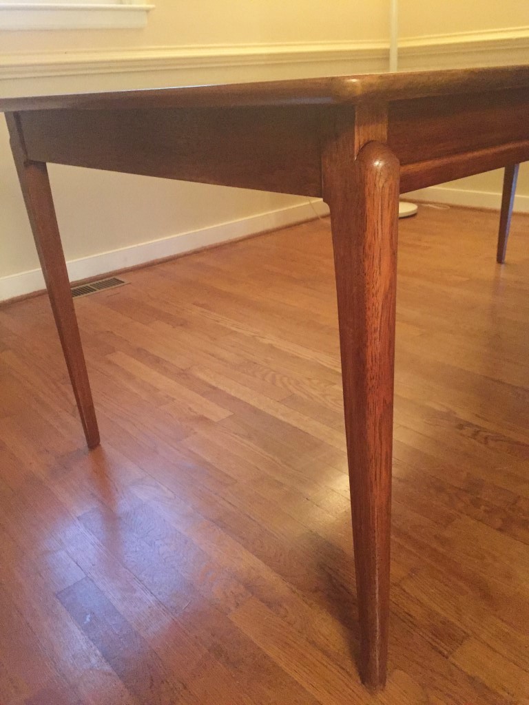 vintage mid century dining table drexel projection