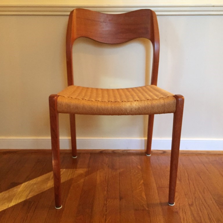 vintage danish modern dining chair niels moller 71