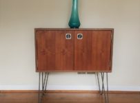 vintage walnut storage cabinet