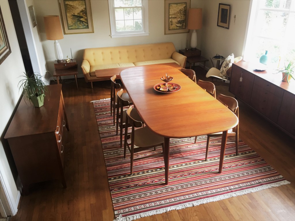 Danish modern teak dining table