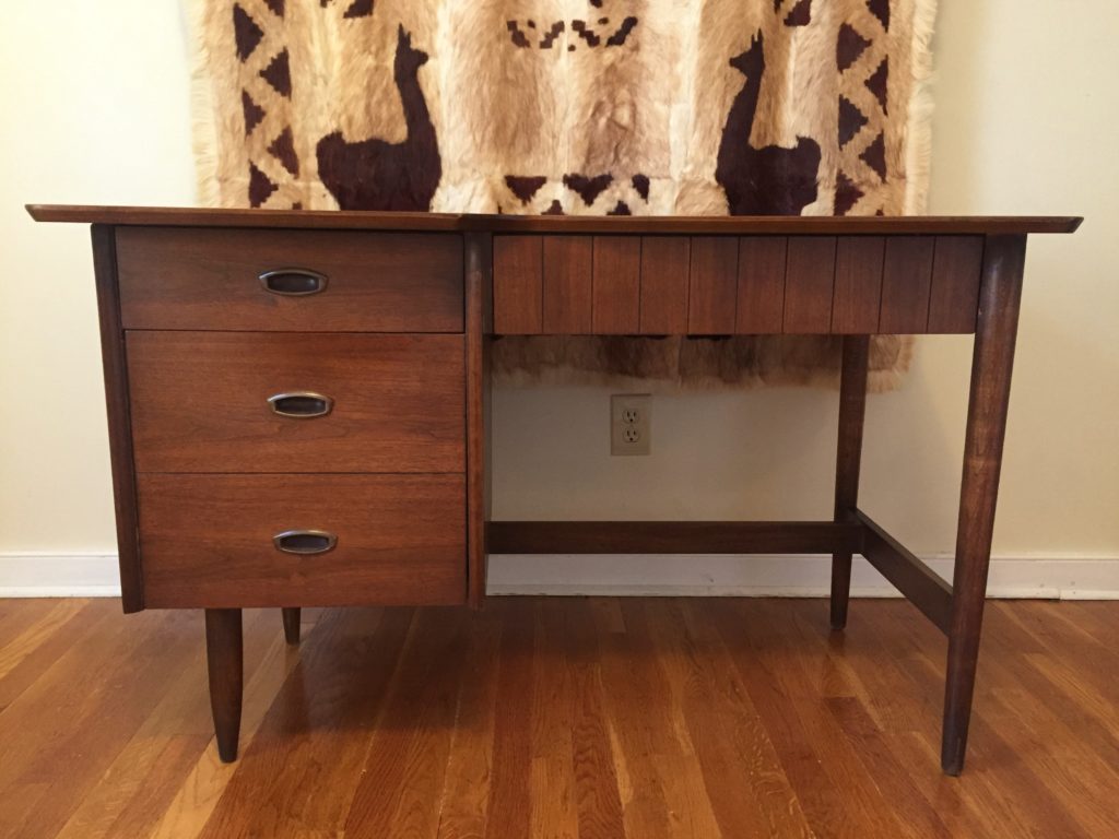 Vintage MCM Black Walnut Desk from Hooker's Mainline Collection EPOCH