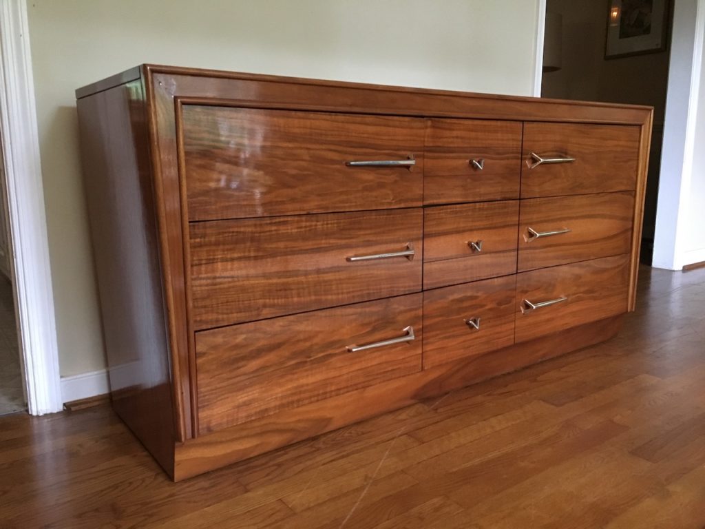 Mid Century Modern Walnut Triple Lowboy Dresser by Unagusta EPOCH