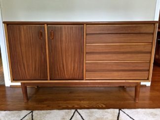 mid century modern walnut credenza stanley furniture