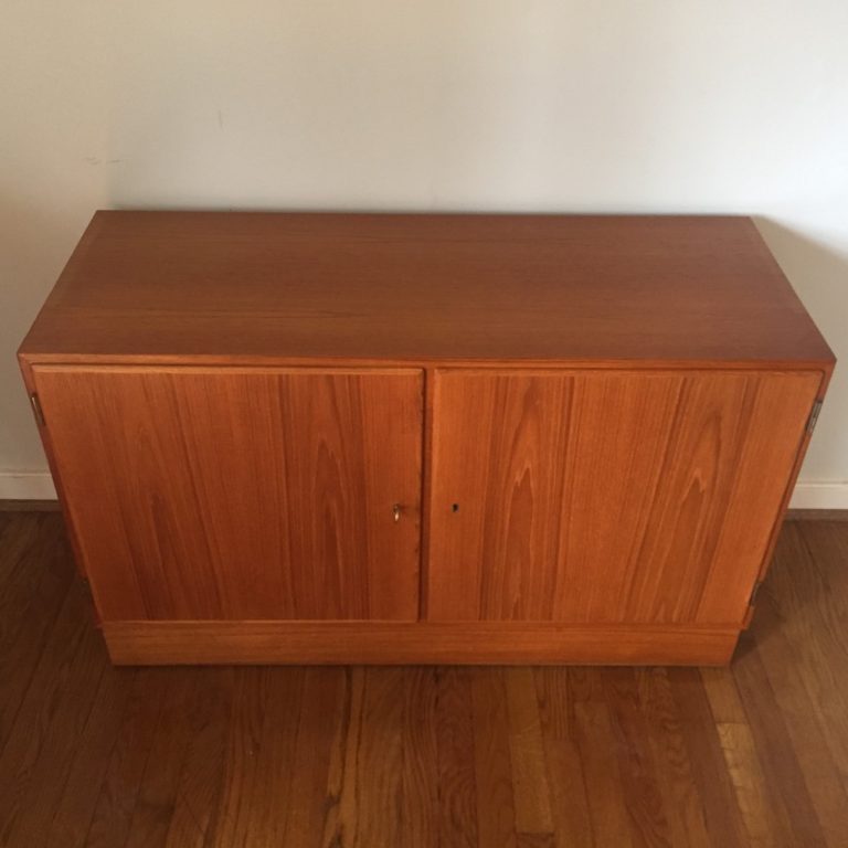 Vintage Danish Modern Locking Teak Storage by Hundevad EPOCH