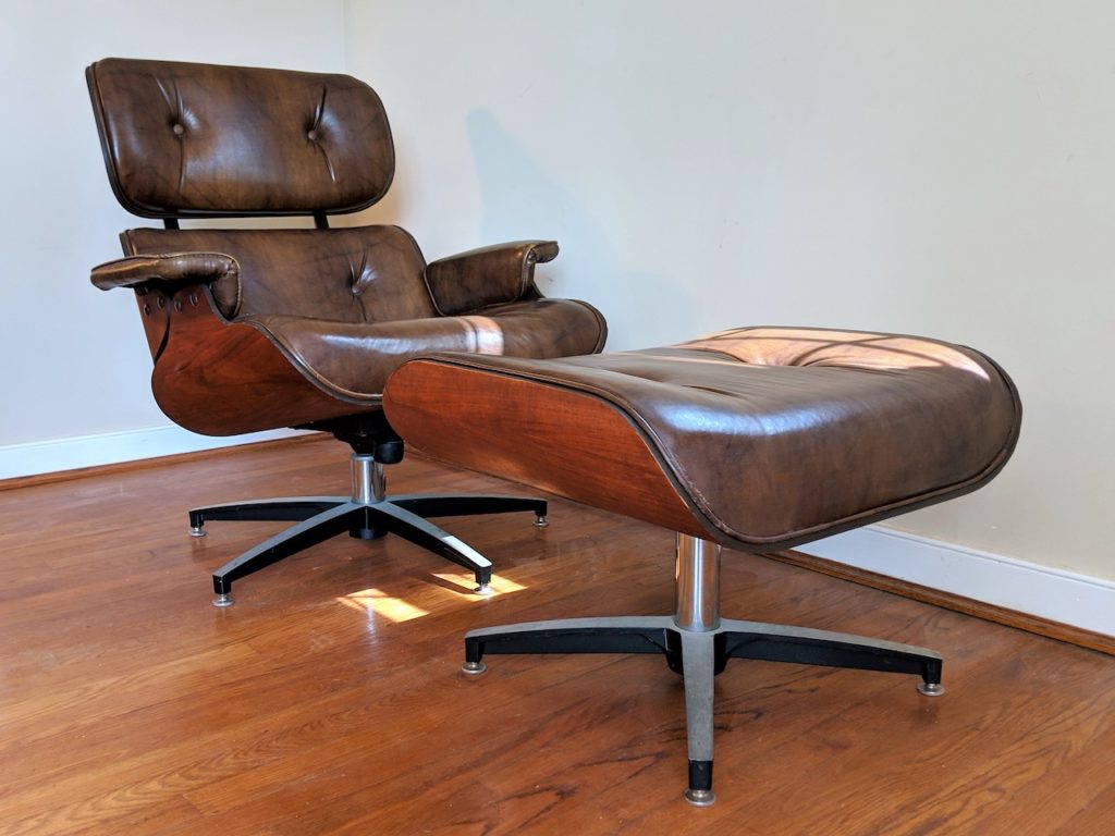 Vintage Mid Century Modern Bentwood Vinyl Lounge Chair 08 1024x768 