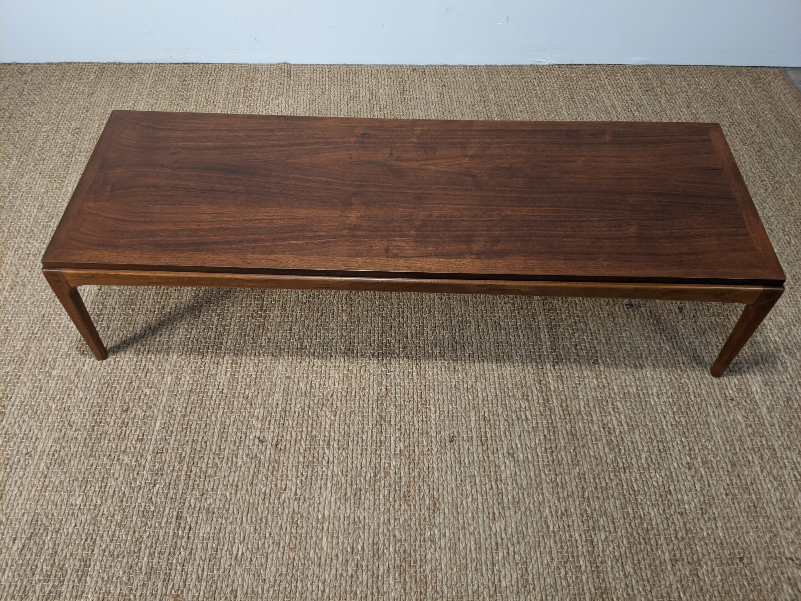 Vintage Mid Century Modern Walnut Coffee Table, Rhythm Collection by Lane - Image 9