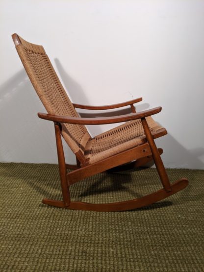 Yugoslavian Rocking Chair Vintage Yugoslavian Hans Wegner Style Corded Rocking Chair – EPOCH