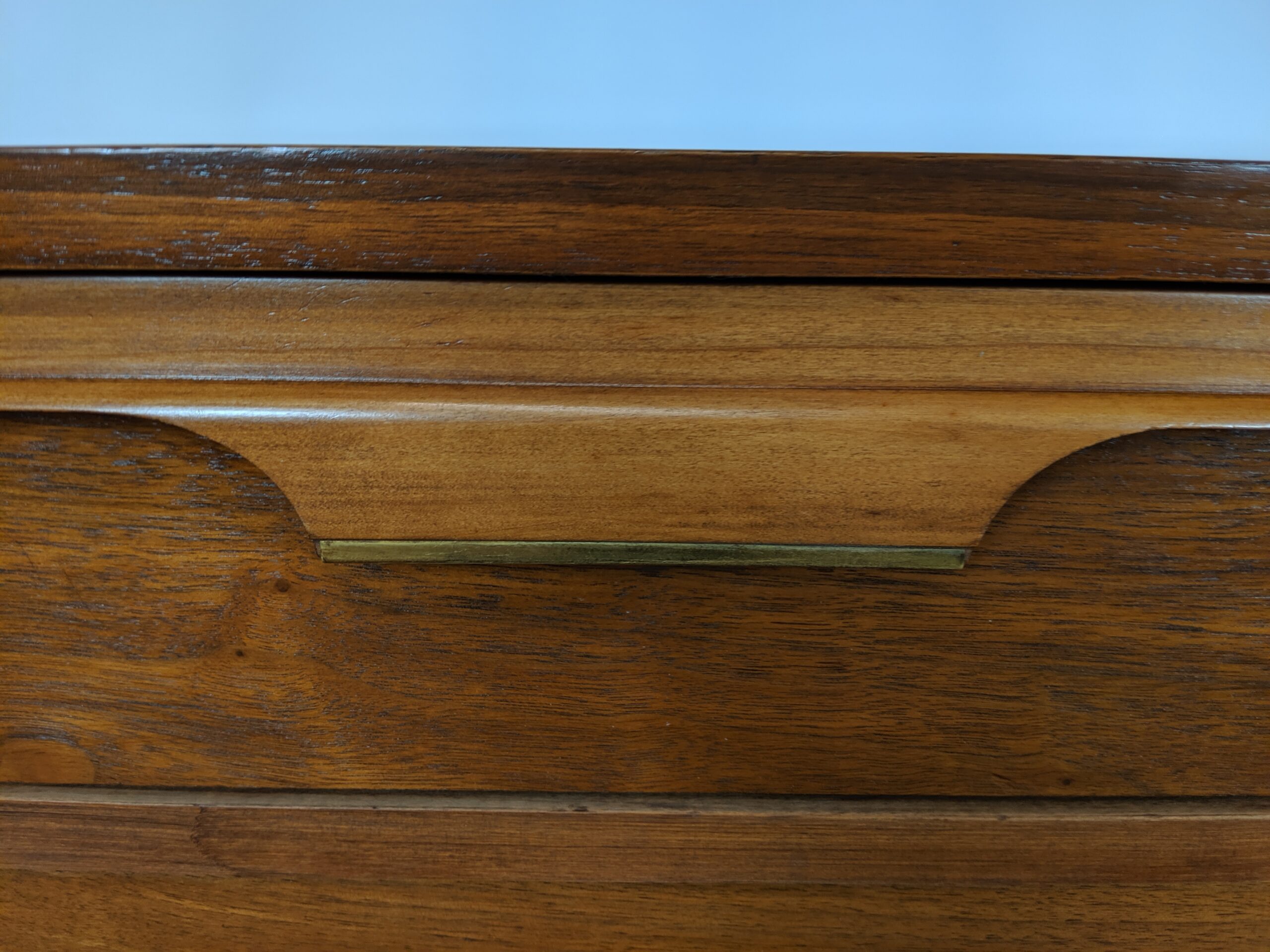 Mid Century Modern Walnut and Rattan Credenza by Basic Witz for Hudson - Image 7