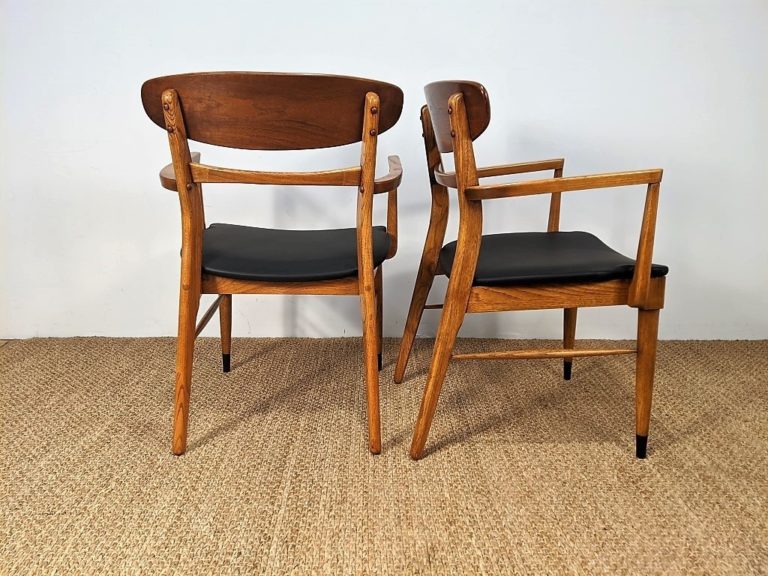 Rare Mid Century Modern Lane Acclaim Dining Set, One Leaf, Six Chairs