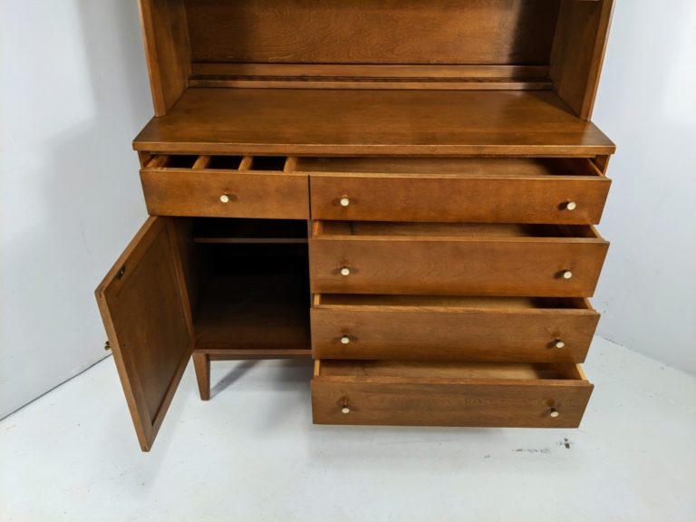 Mid Century Modern Solid Birch Display & Credenza, Birchcraft by Baumritter EPOCH