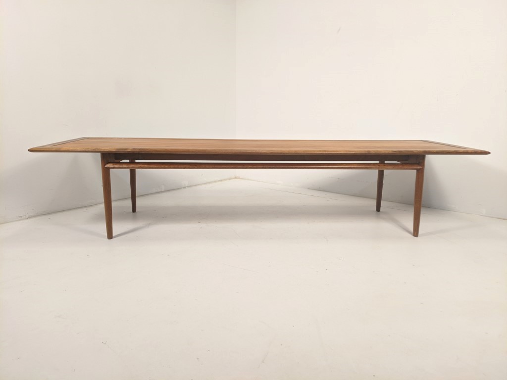MIDCENTURY DANISH MODERN PARALLEL BY BARNEY FLAGG DREXEL WALNUT  COCKTAIL TABLE 