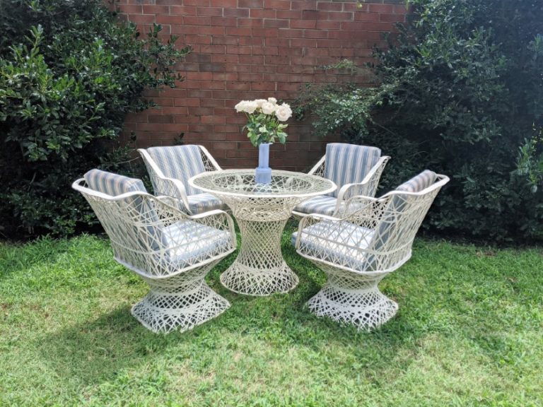 Vintage Five Piece Spun Fiberglass Patio Set by Russell Woodard EPOCH