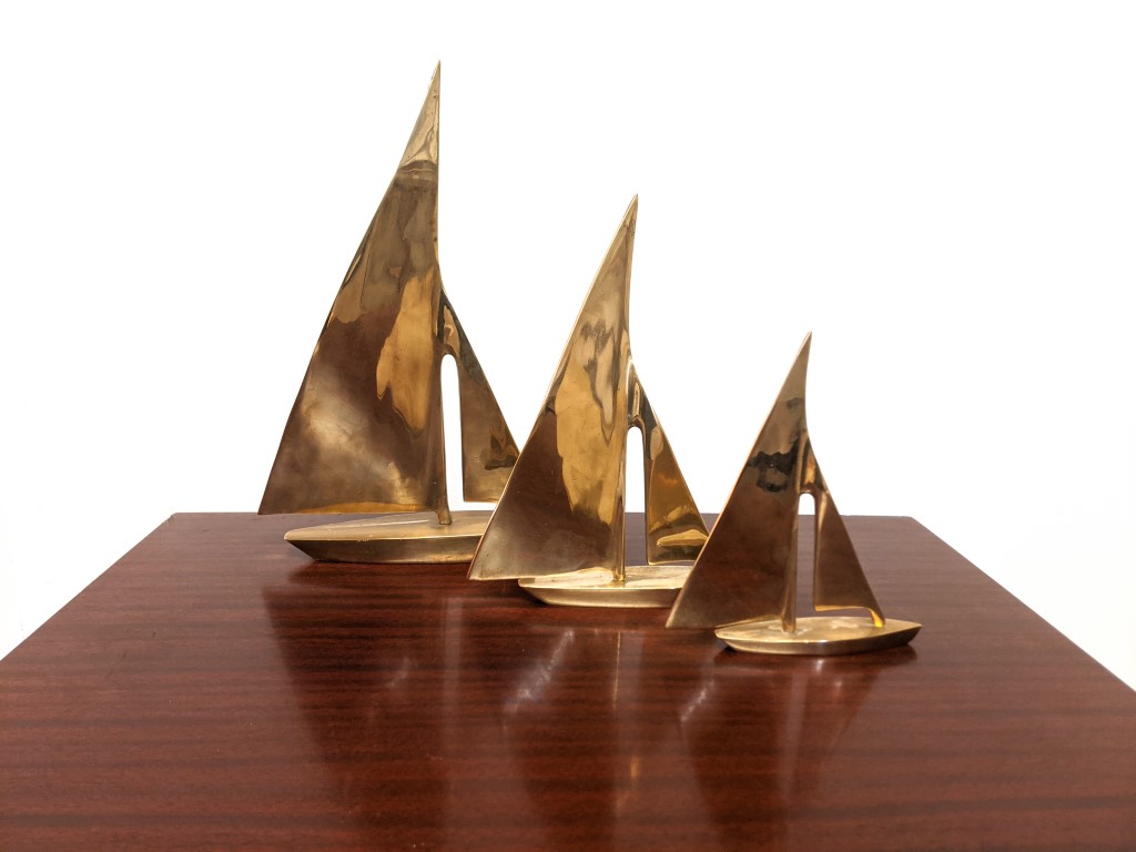 brass sailboat mcm