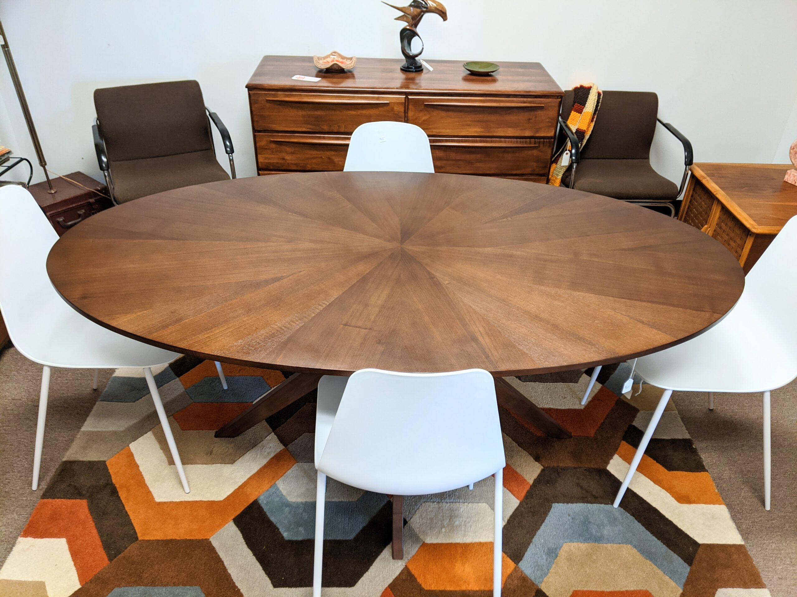 Modern Oval Walnut Dining Table, Conan by Article - EPOCH