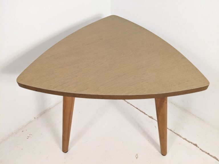 Vintage MCM Triangular "Guitar Pick" End Table by Imperial Contemporary