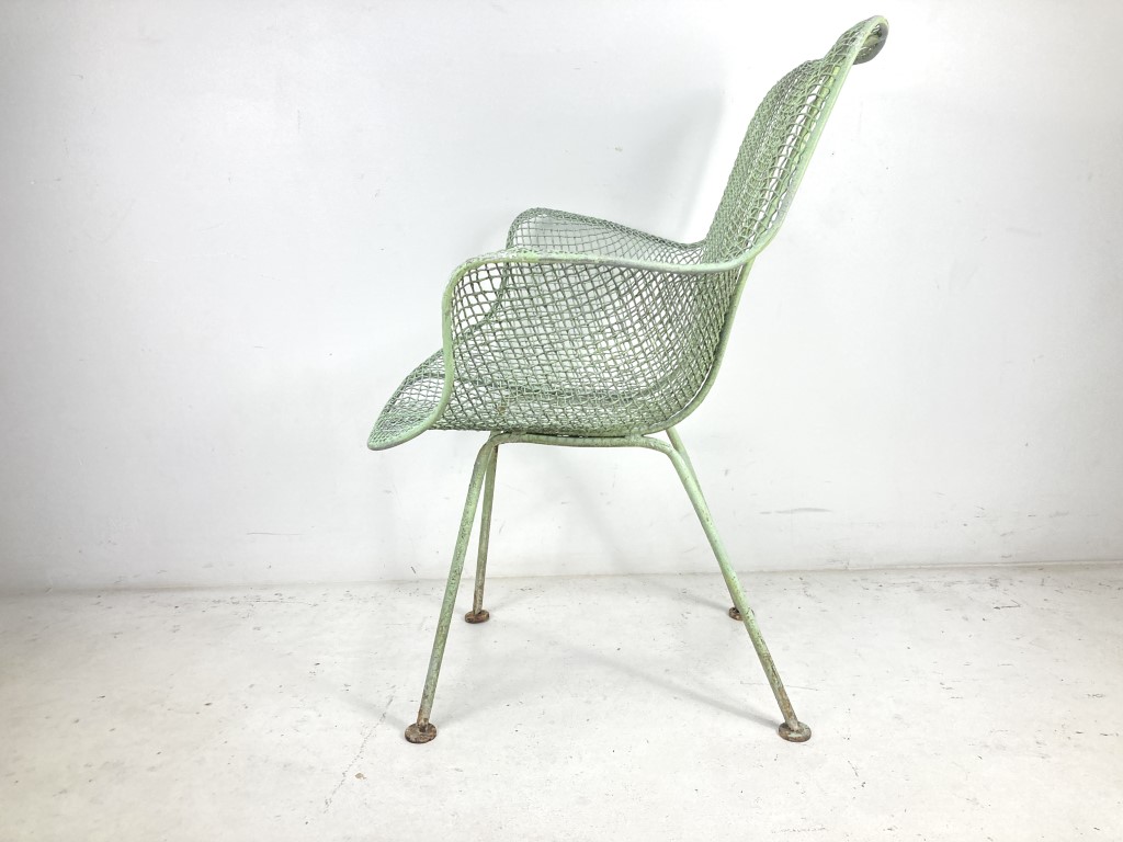 Mesh Iron Patio Chair, Vintage MCM