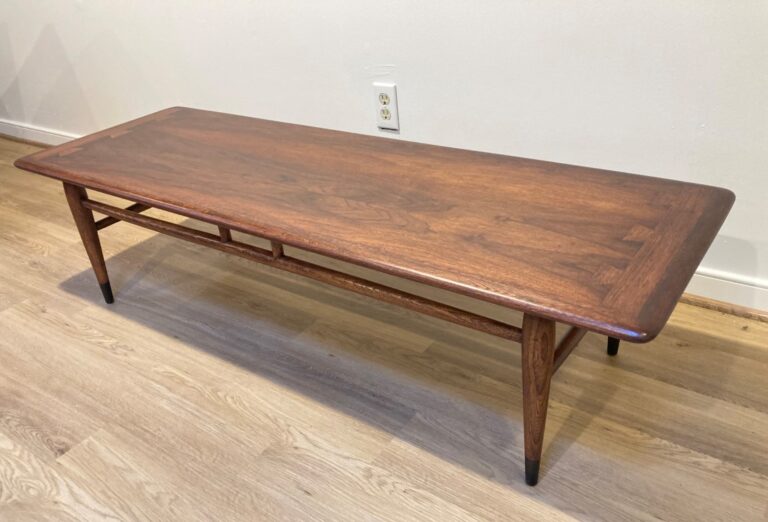 Mid Century Modern Lane Acclaim Rectangular Walnut Coffee Table, C