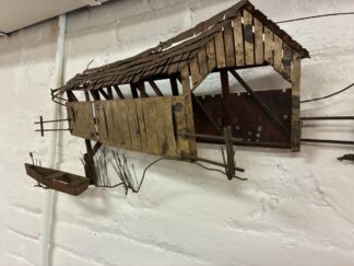 Curtis Jeré Sculpted Metal Wall Hanging, Covered Bridge
